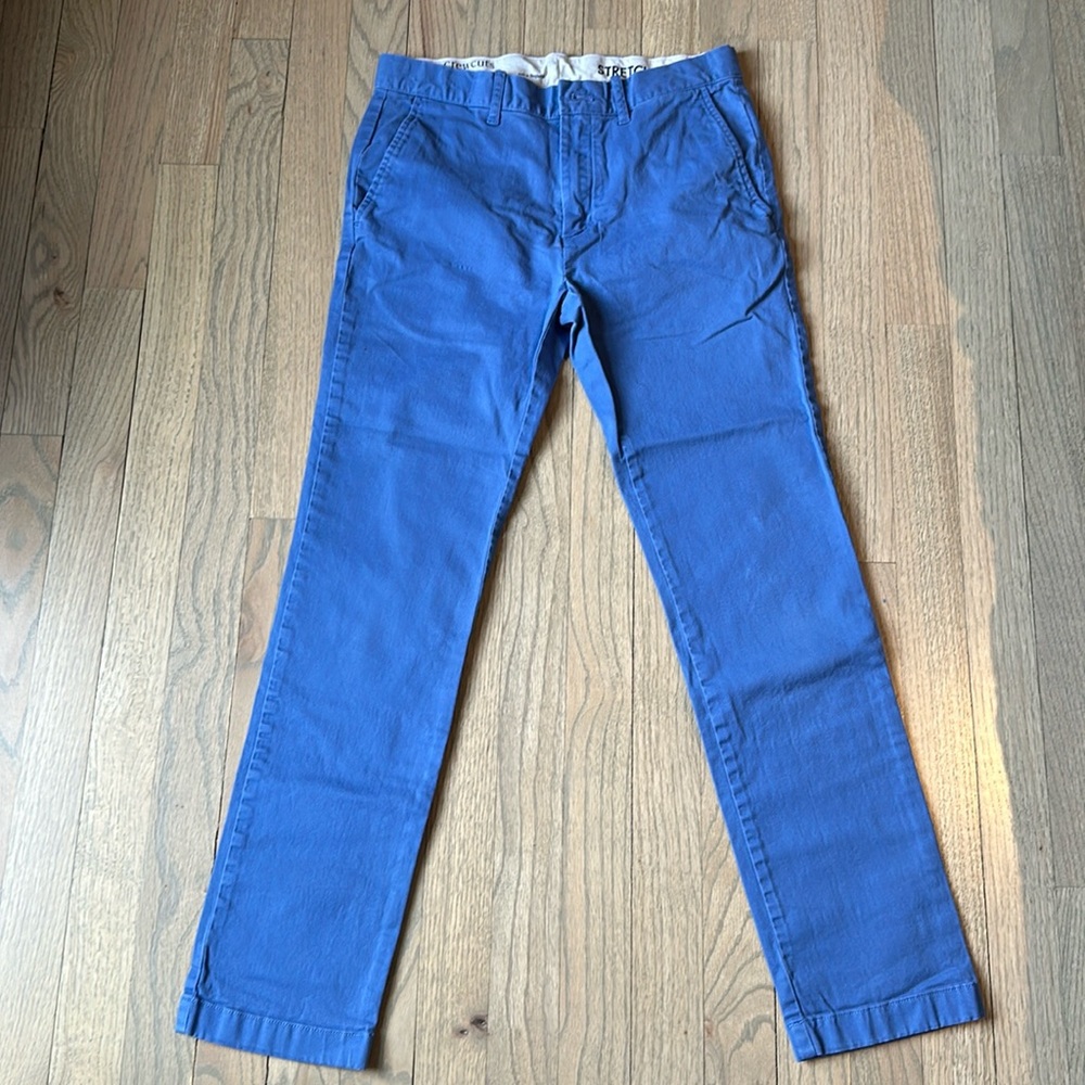 Boys JCrew Chinos in slim fit with stretch, size 14 in a Medium Blue